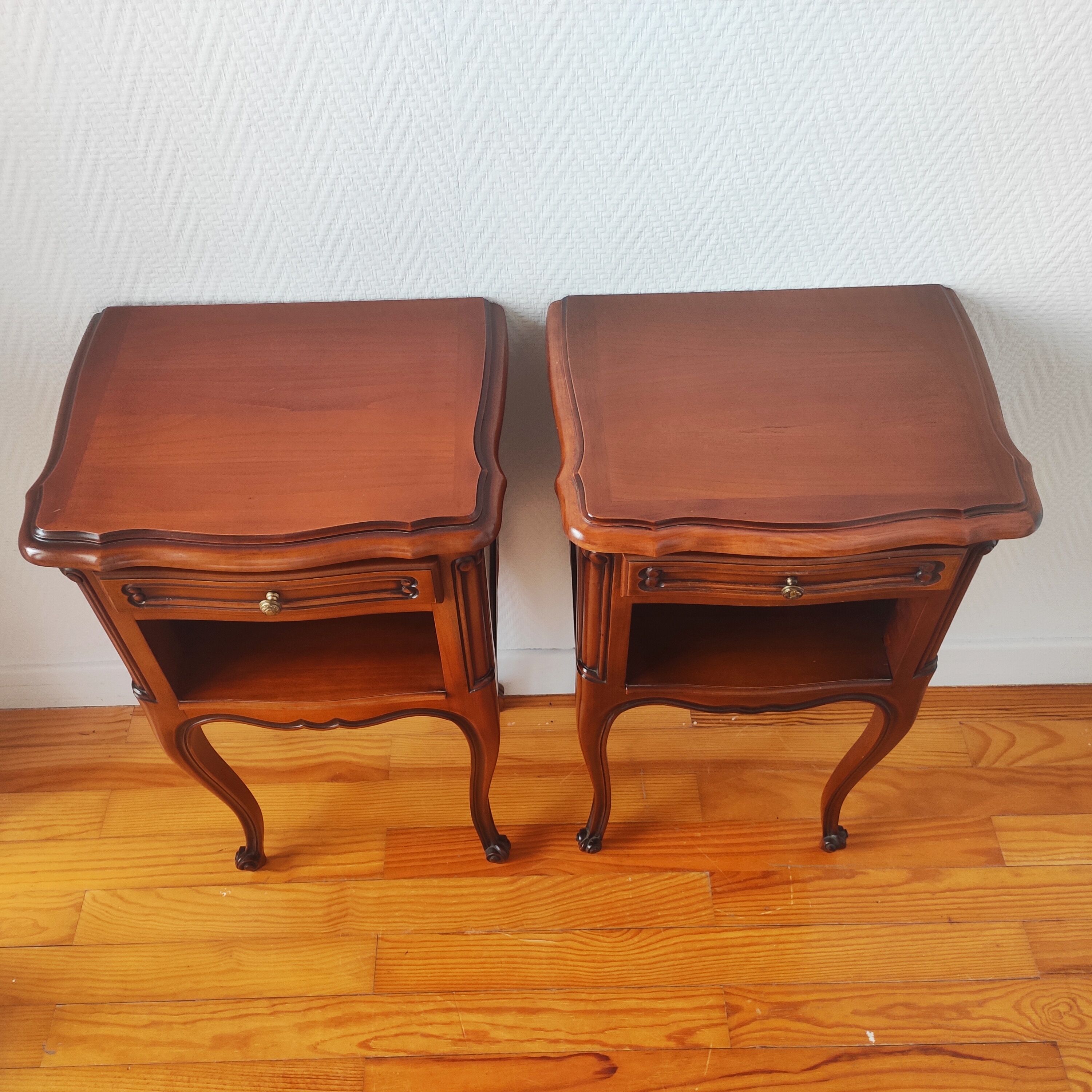 Pair of stylish bedside tables