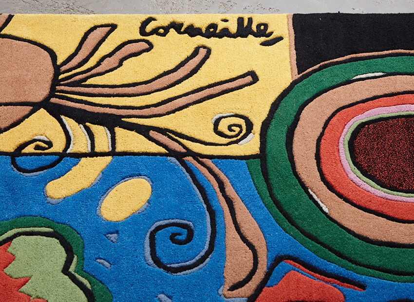 Corneille art rug scandinavia 1970s
