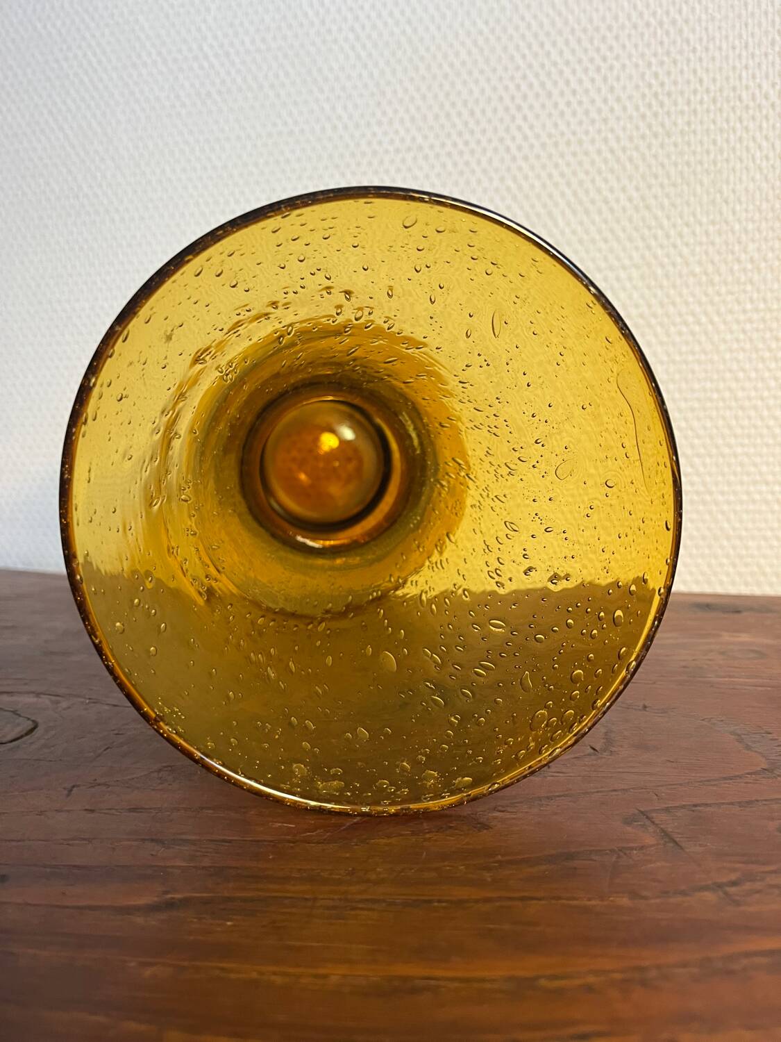 Bubble glass vase from biot france glassworks
