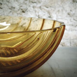 Yellow thick glass salad bowl