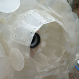 Duo of hanging lamps in mother-of-pearl tassels