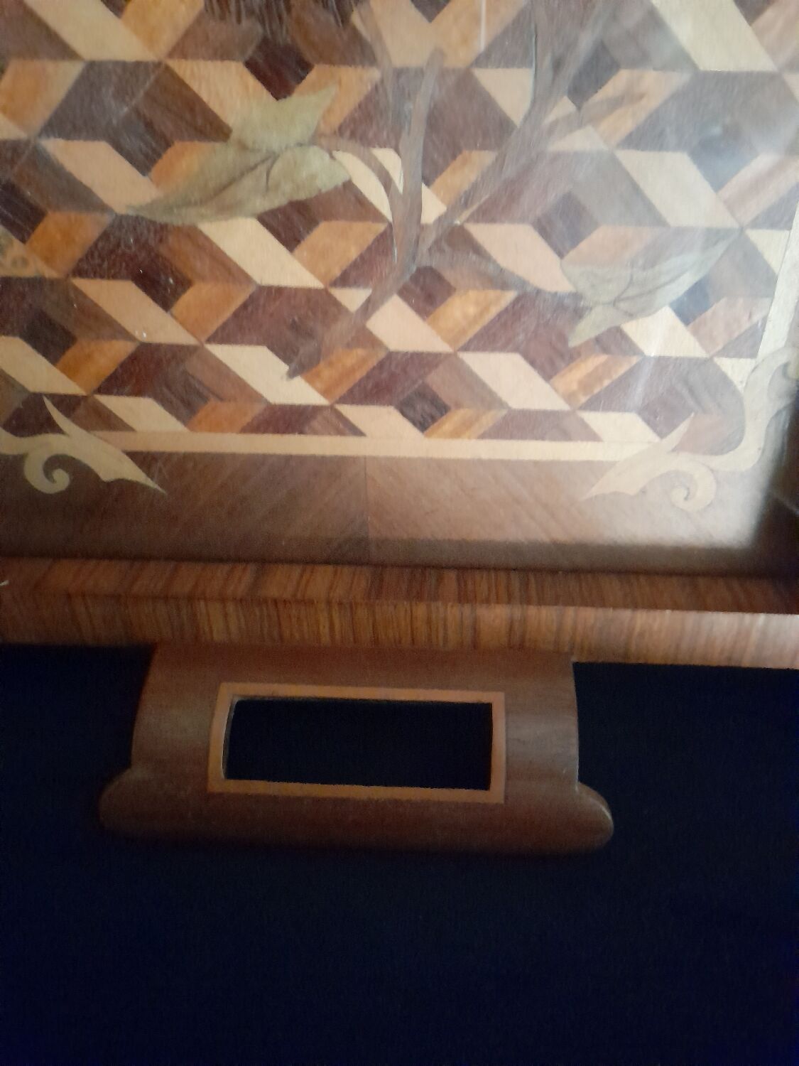 Marquetry serving tray.