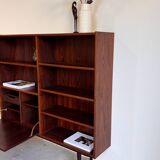 Vintage bookcase rosewood with flapdoor