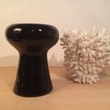Modernist black ceramic vase
