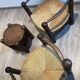 Fauteuil bois et paille Charles Dudouyt