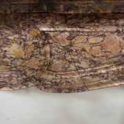 Louis XV style fireplace, Pompadour model, speckled breccia marble, 19th century