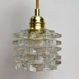 Vintage moulded glass tulip walker