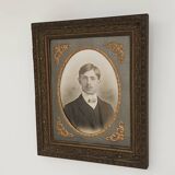 Tableau ancien en bois et stuc style louis Philippe 1900