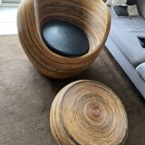 Fauteuil vintage Habitat avec table basse