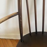 Rare set of 4 Ercol Quaker dining chairs / armchairs - English design 1960.