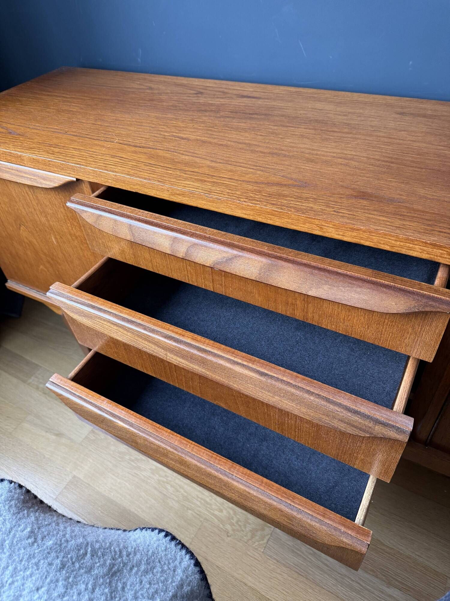 Vintage Scandinavian teak enfilade from the 1960s.