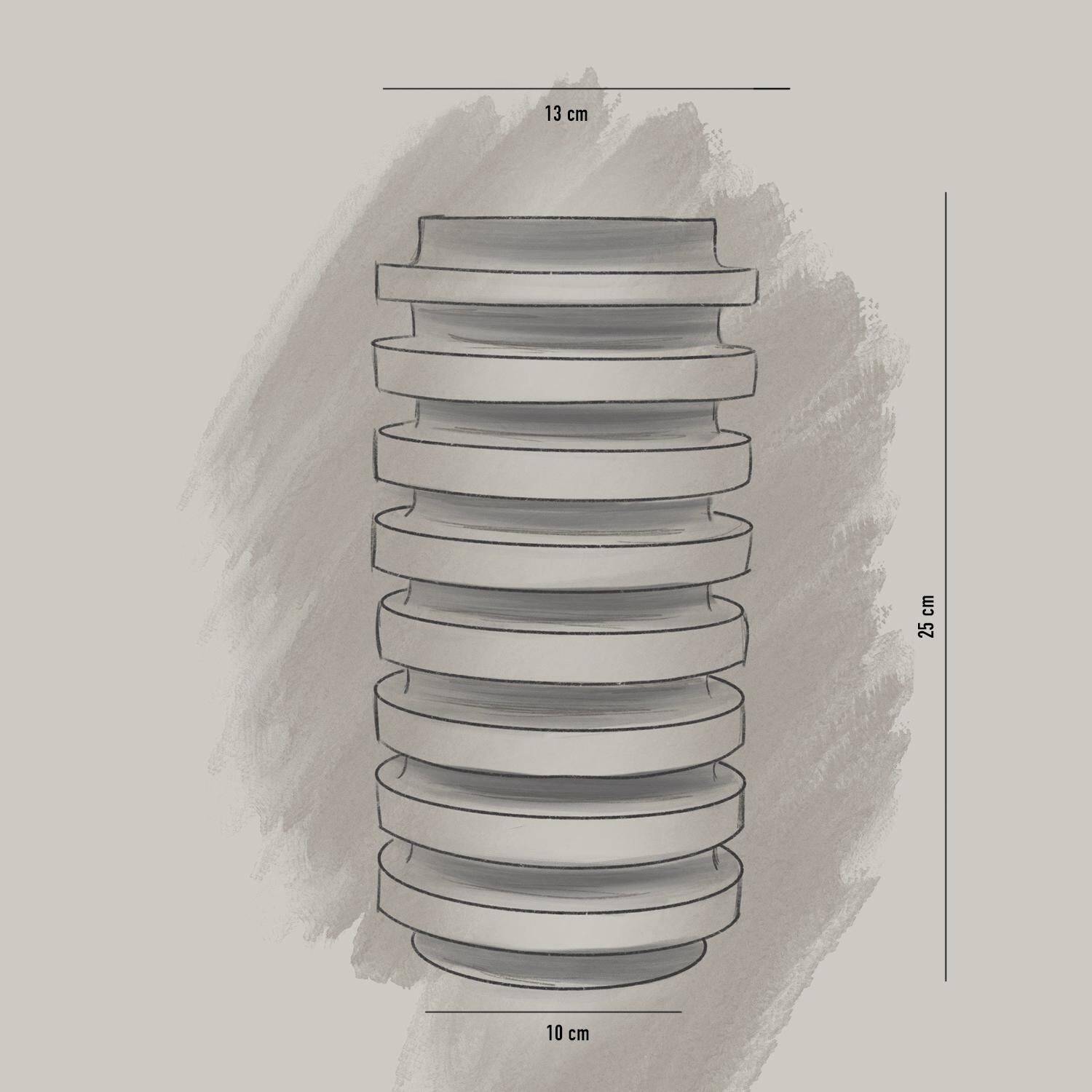 Layered travertine vase