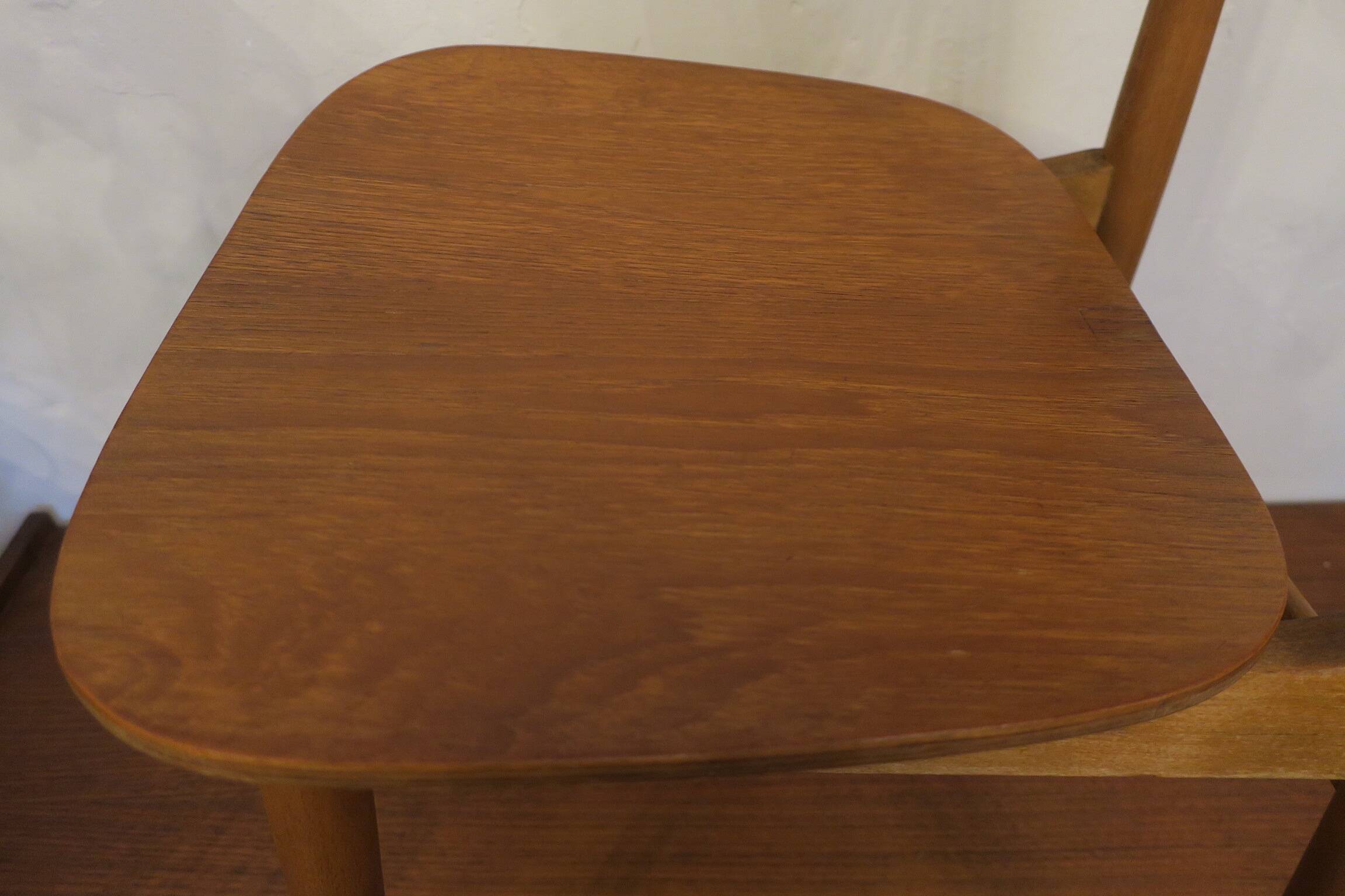 Set of 4 teak butterfly dining chairs, 1960s