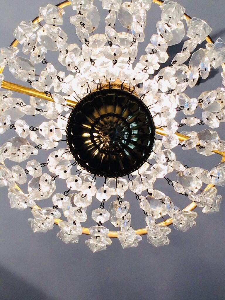 Grapevine balloon chandelier " hollywood regency " 50