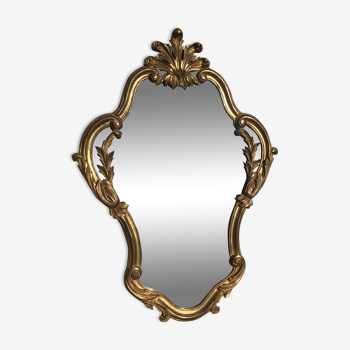 Golden wooden mirror 92x68cm