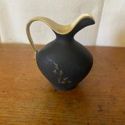 Antique Pitcher ROYAL Porcelain Bavaria Painted Decor + 22K Gold Vintage #C