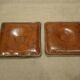 2 old leather elbow cushions for sport arm wrestling