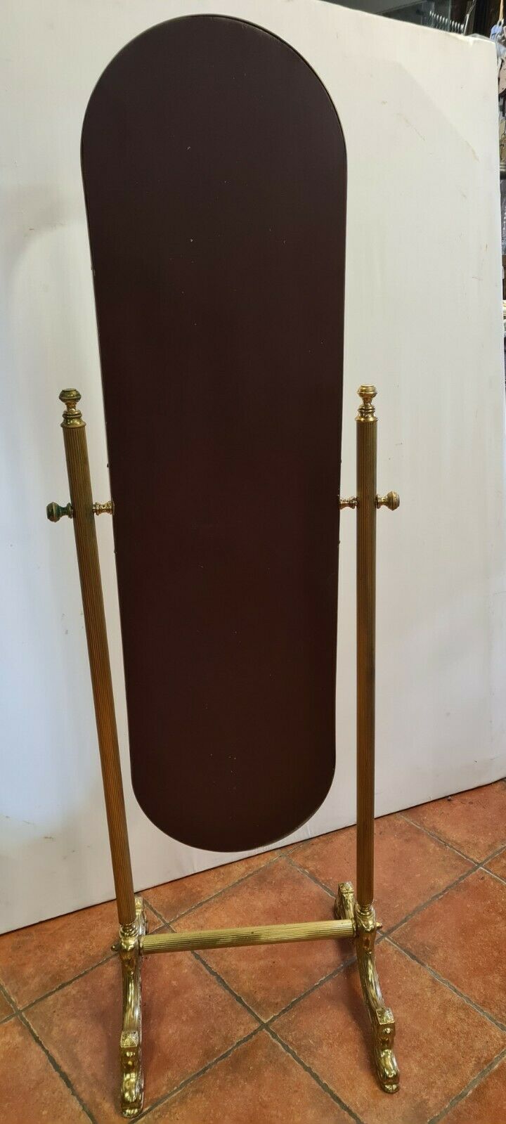 Miroir psychée en laiton