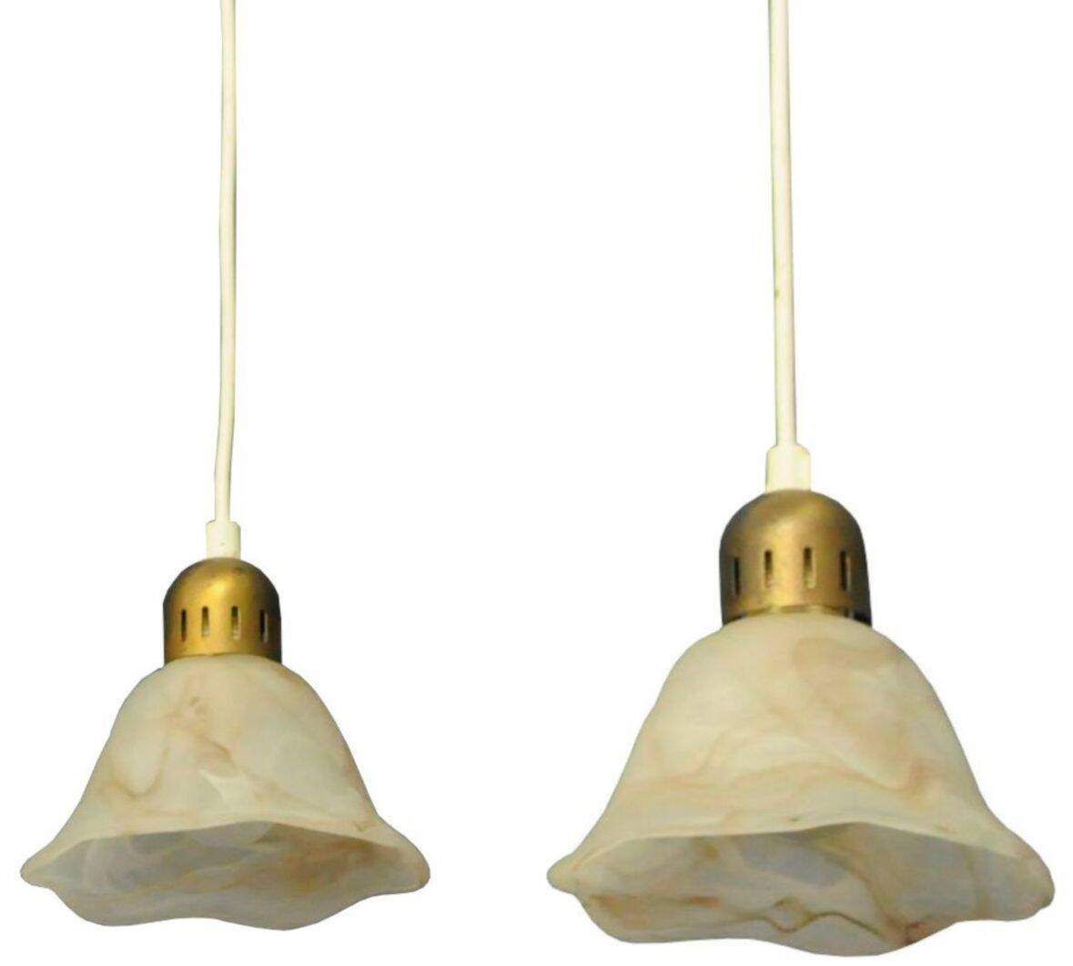 Plafonniers danois, abat-jour en onyx