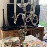 Putti candelabra 4 candles louis xvi style design pieces late 20th century. signed