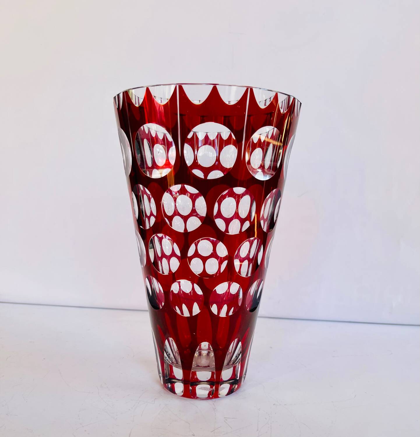 Bohemian crystal vase