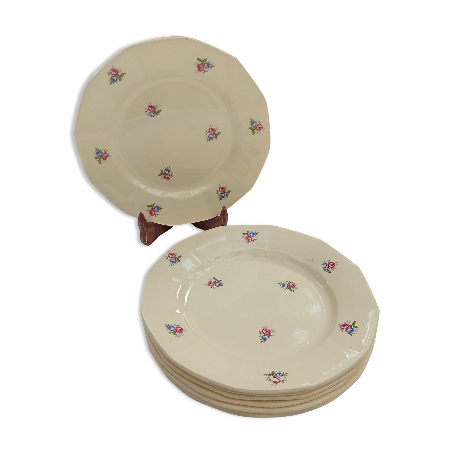 8 old digoin flat plates