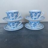 4 seventies cups and saucers from Rivanel