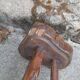 3 tabourets brutaliste en bois H 80 cm