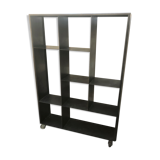 Large Landscape Library Artisanal Steel on Industrial Wheels