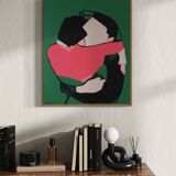 Unique original figurative painting 65x54cm