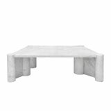Jumbo Square Coffee Table by Gae Aulenti for Knoll, 1965, White Carrara, Italy