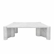 Jumbo Square Coffee Table by Gae Aulenti for Knoll, 1965, White Carrara, Italy