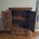 Antique Indian teak carved wardrobe
