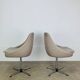 Paire de chaises coque 70's, pivotantes, vintage
