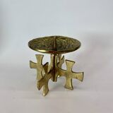 Brutalist bronze candleholder, 1970s