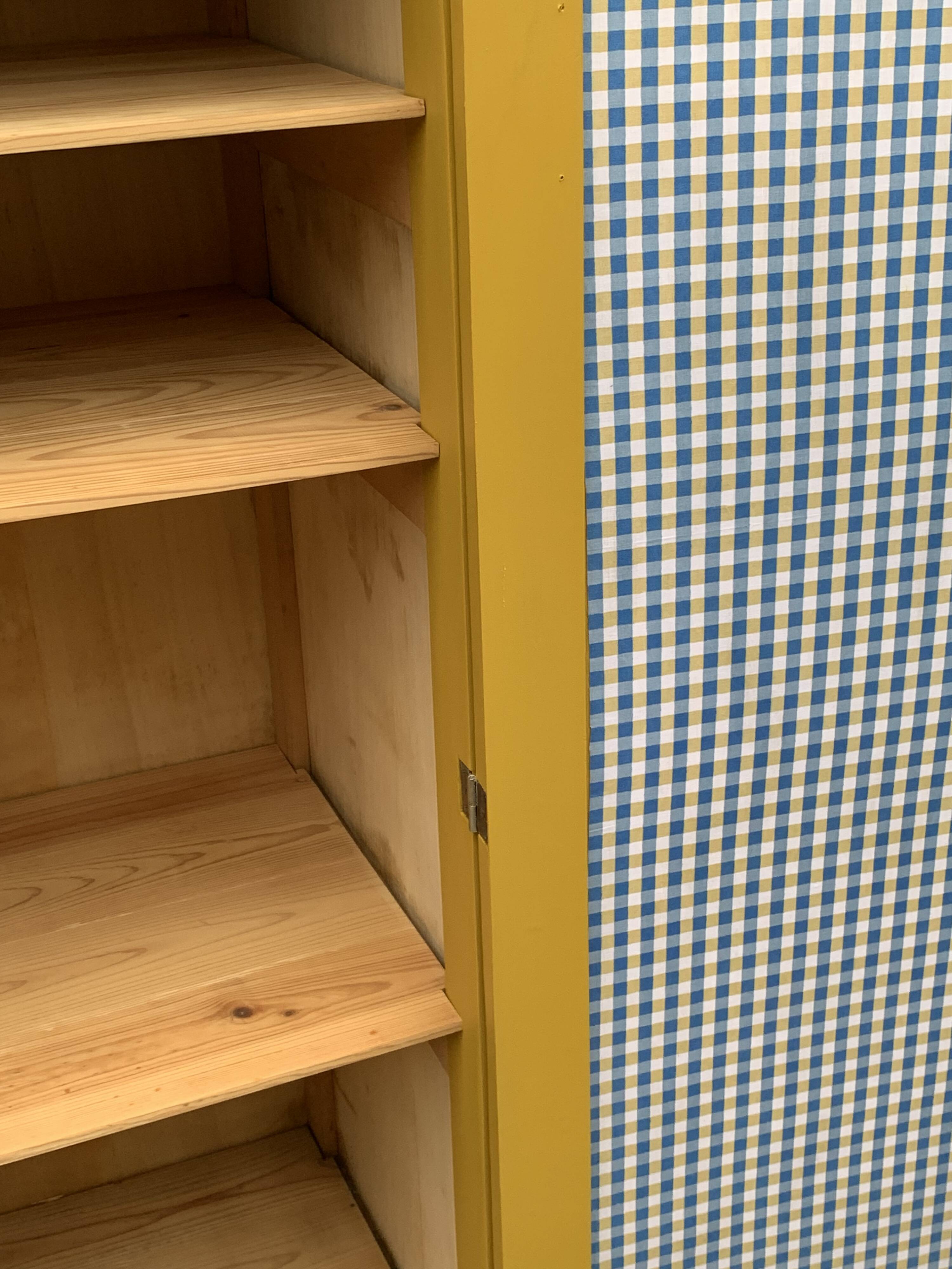 Parisian bonnetière wardrobe with butcher's handle, 1950