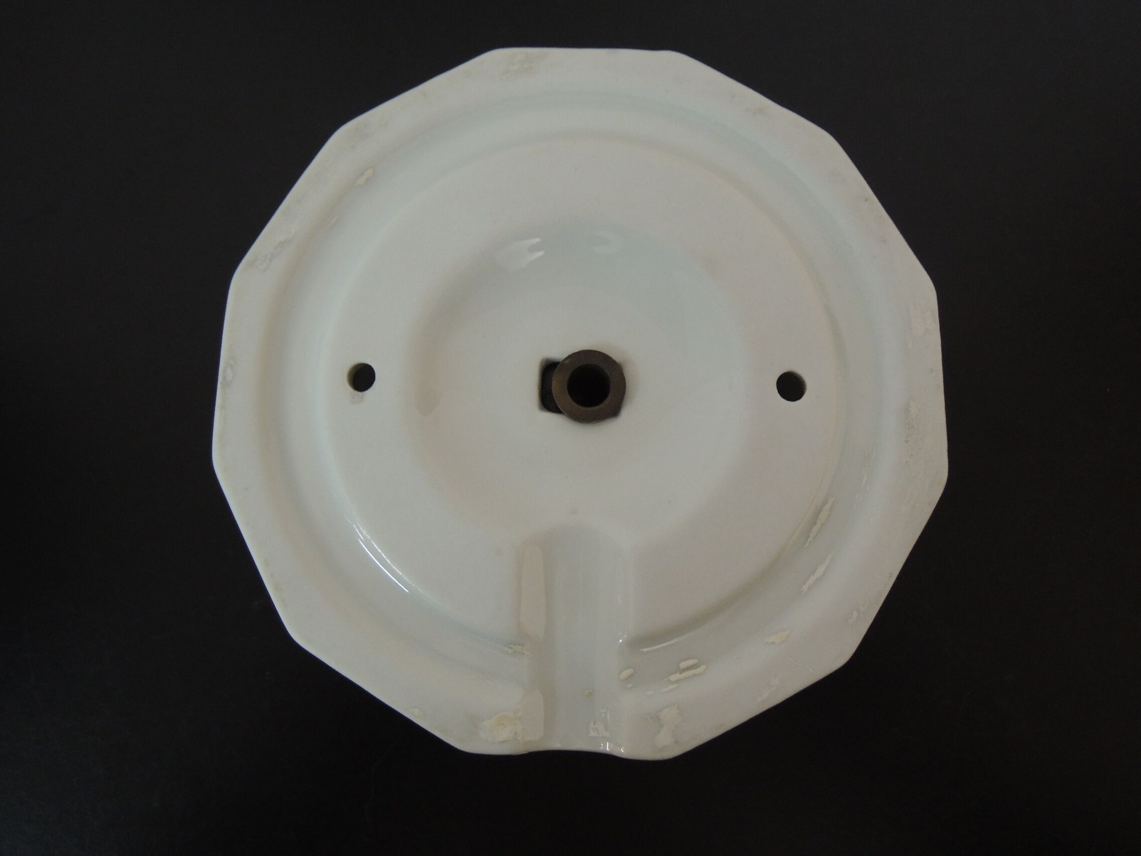 Ceramic neck globe ceiling light