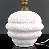 Crisp Glazed Ceramic Ball Lamp, Art Deco, France, Circa 1930