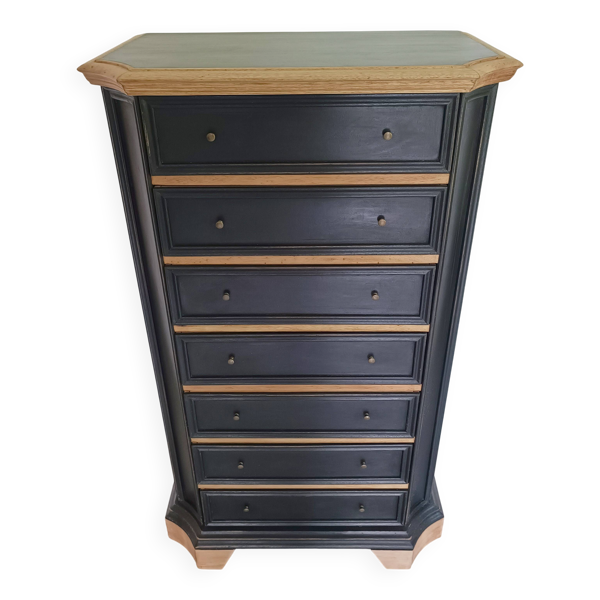 Semainier vintage, bois massif