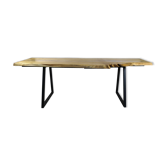 Table monolithe en chêne naturel