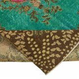 Overdyed Wool Vintage Handmade Carved Rug 169 cm x 288 cm