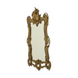 Italian Crested Mirror Rococo Style Gold-Colored Resin 84cm
