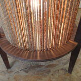 Teak and string lamp