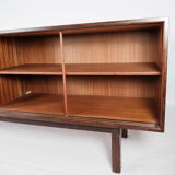 Sideboard in rosewood with sliding doors designed by Omann Junior from the 1960s.