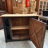 Black patinated bar back