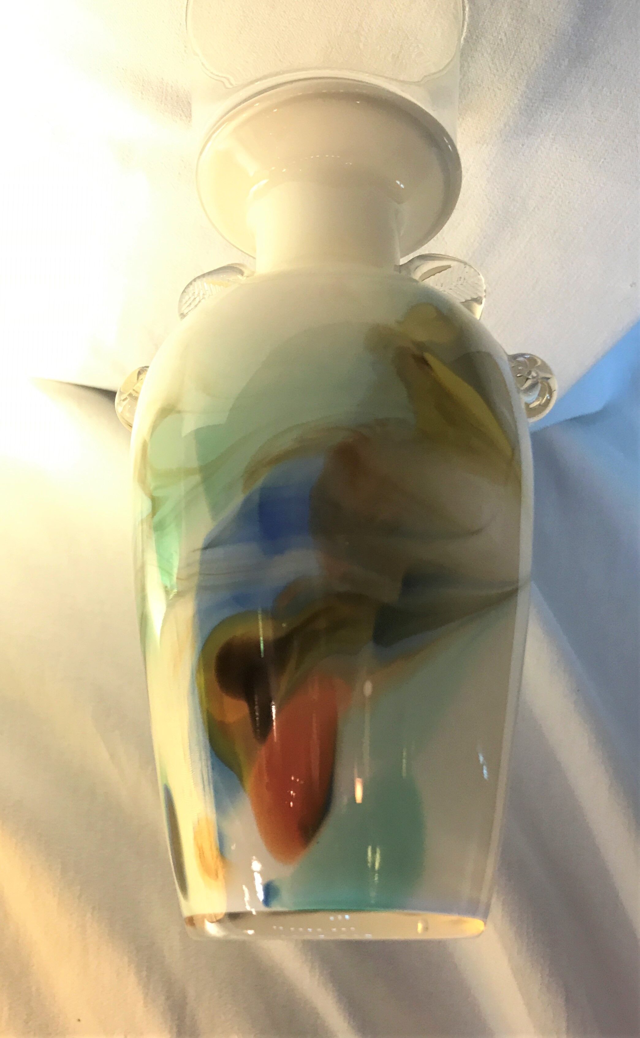 Murano-style glass paste vase