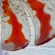 Lampe fleur vintage en verre murano pour mazzega