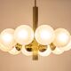 Large Kaiser Sputnik chandelier with glass globes, Germany, 1970s.