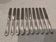 10 silver-plated dessert knives, Empire style, French work?