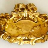 Pediment, gilded bronze, ornament for mirror, piece of furniture, signed Jacquet Grelier